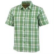 Columbia Mens Kick Fix Plaid Short Sleeve Shirt, Palm
